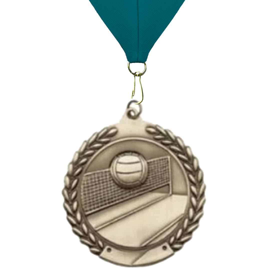 Volleyball Sculptured 2.75" Neck Award Medals
