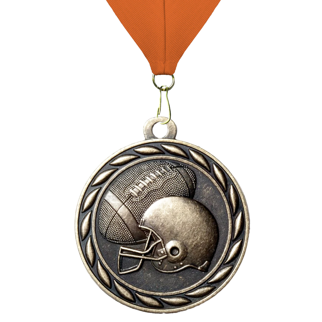 Football Sculptured 2" Neck Award Medals