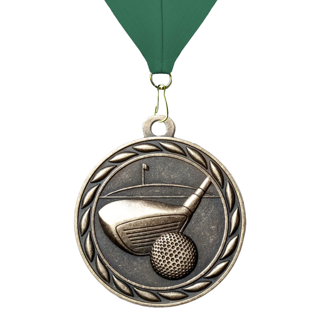 Golf Sculptured 2" Neck Award Medals