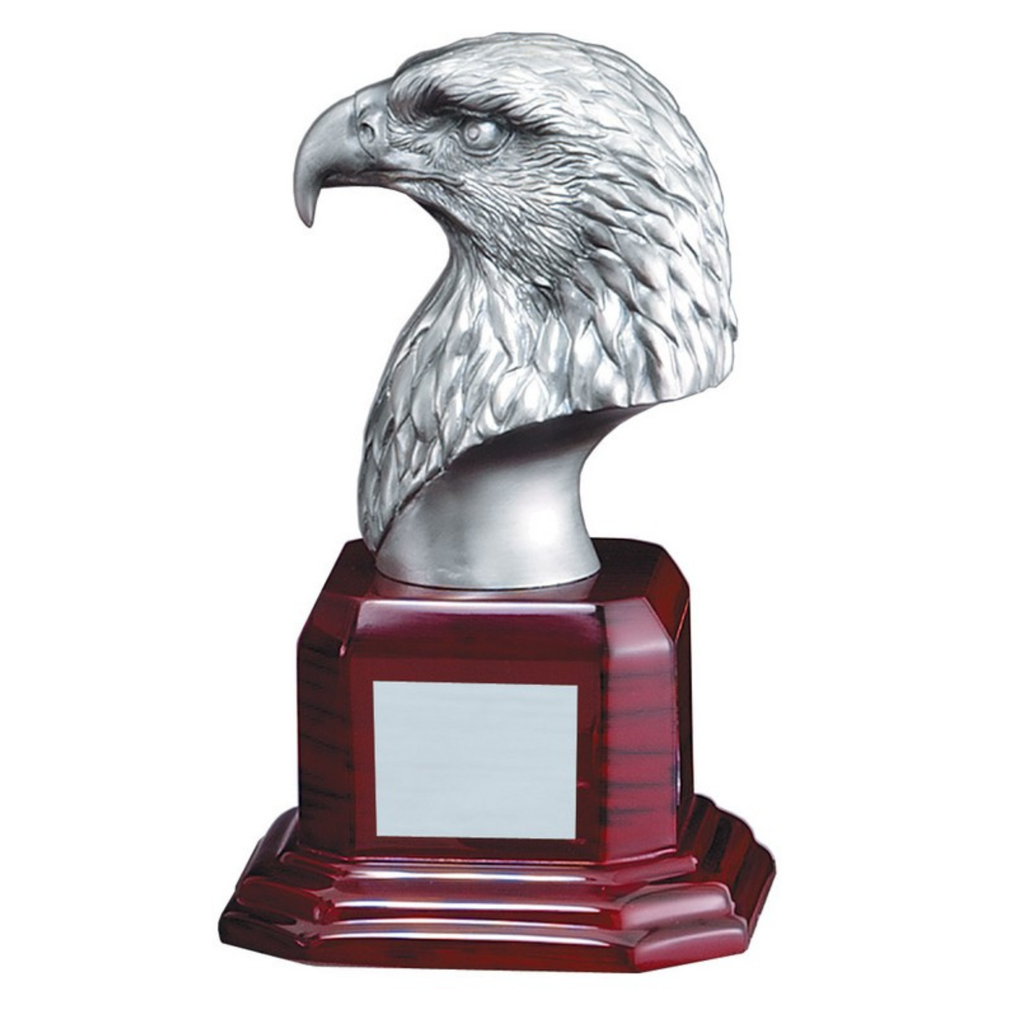 Eagle Head on Wood Base