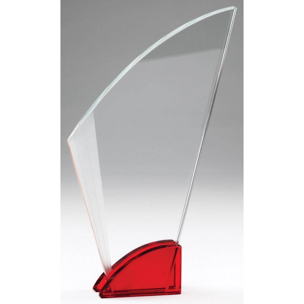 Fan Glass Award on Red Base