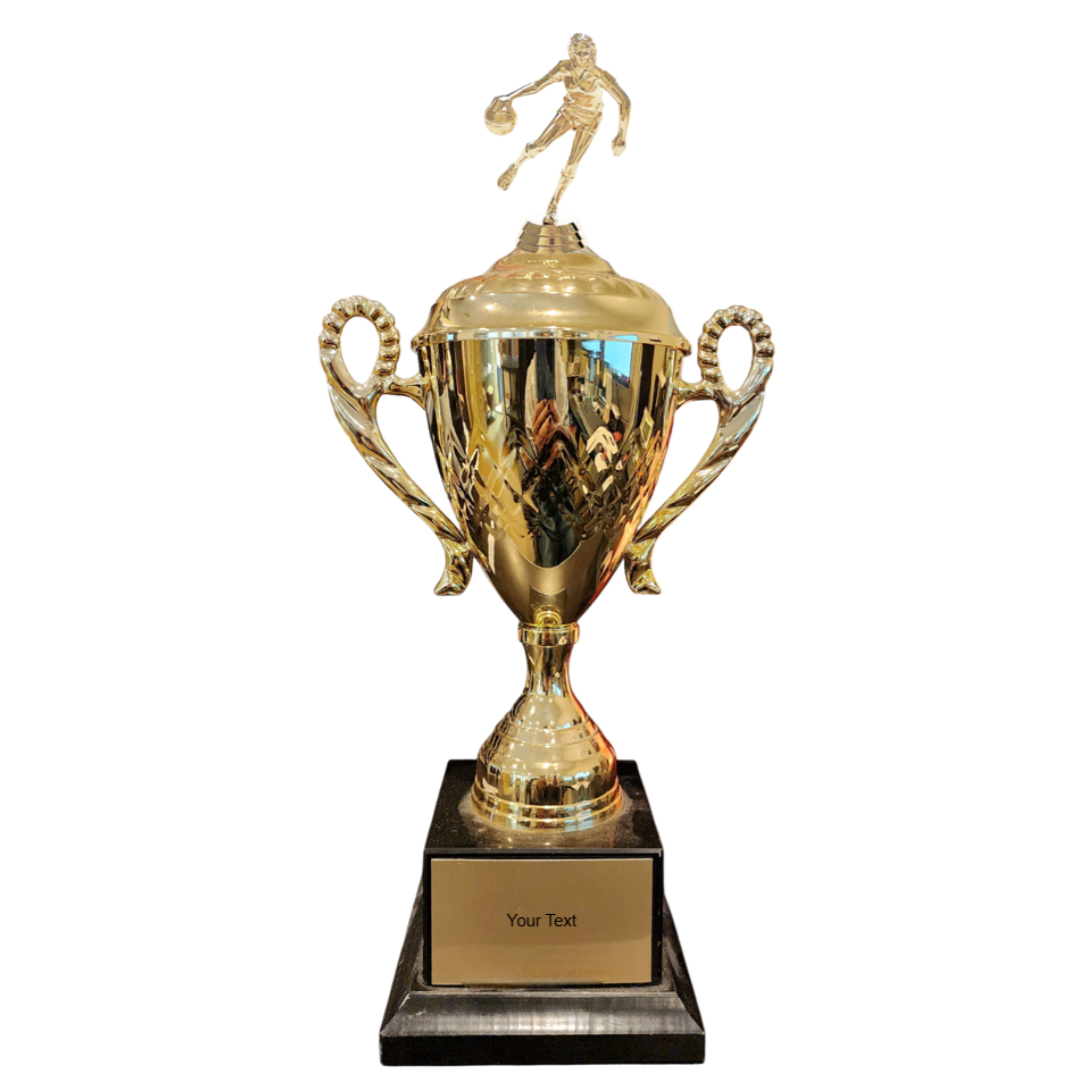 Basketball Cup Trophy with Lid and Figure