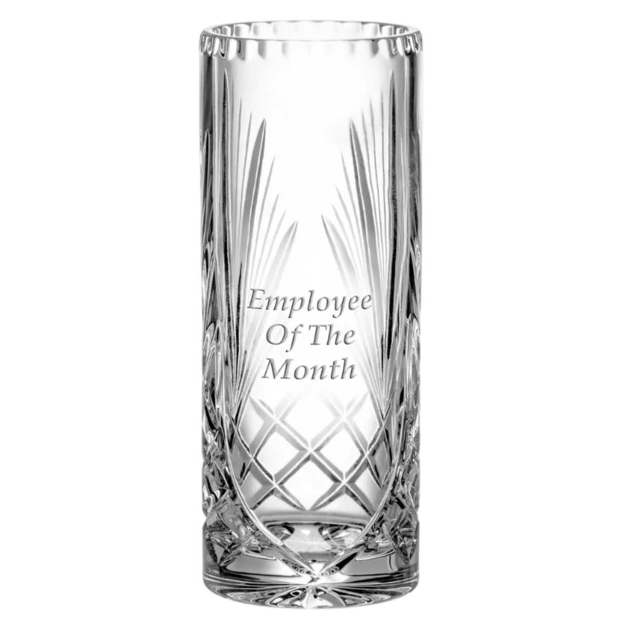 Durham Cylinder Crystal Vase Stand Up Award