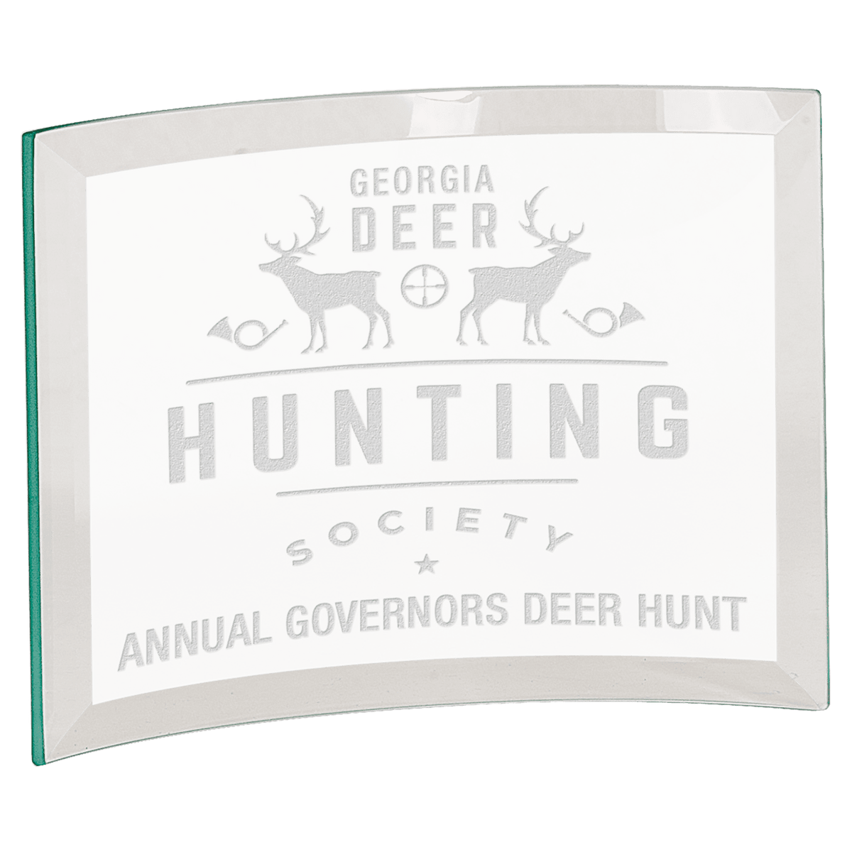 Beveled Jade Glass Crescent
