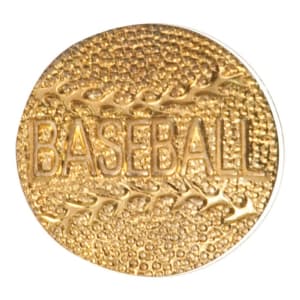 Gold Baseball Metal Chenille Letter Insignia