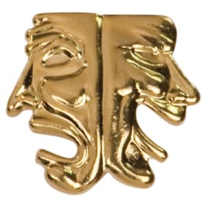 Gold Drama Metal Chenille Letter Insignia