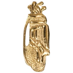 Gold Golf Bag Metal Chenille Letter Insignia
