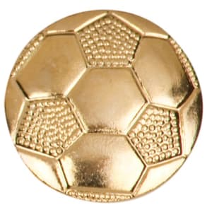 Gold Soccer Metal Chenille Letter Insignia