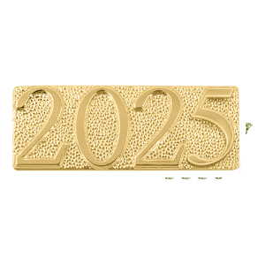Gold 2025 Metal Chenille Letter Insignia