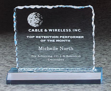 Cracked Ice Series Stand Up Acrylic Award