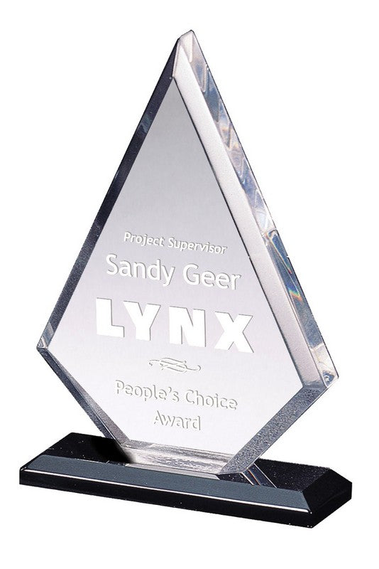 Clear Triangle Series Stand Up Acrylic Award
