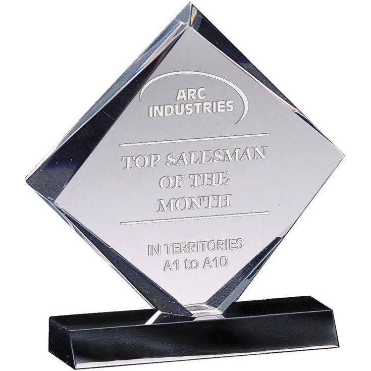 Clear Diamond Series Stand Up Acrylic Award