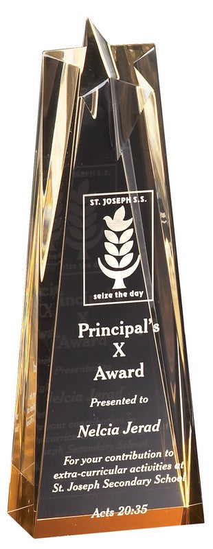 Star Series Acrylic Stand Up Award