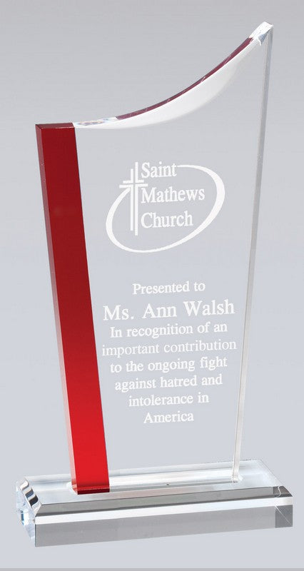 Swoop Top Stand Up Acrylic Award