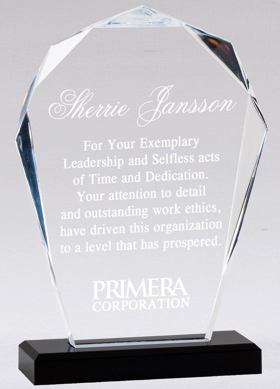 Faceted Bloom Stand Up Acrylic Award