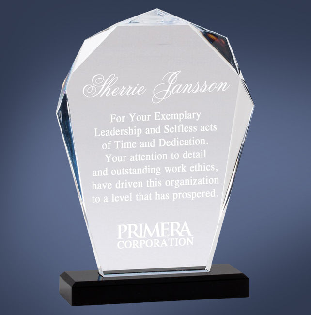 Faceted Bloom Stand Up Acrylic Award