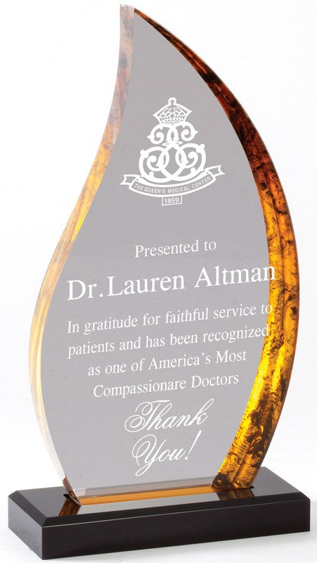 Avanti Flame Stand Up Acrylic Award