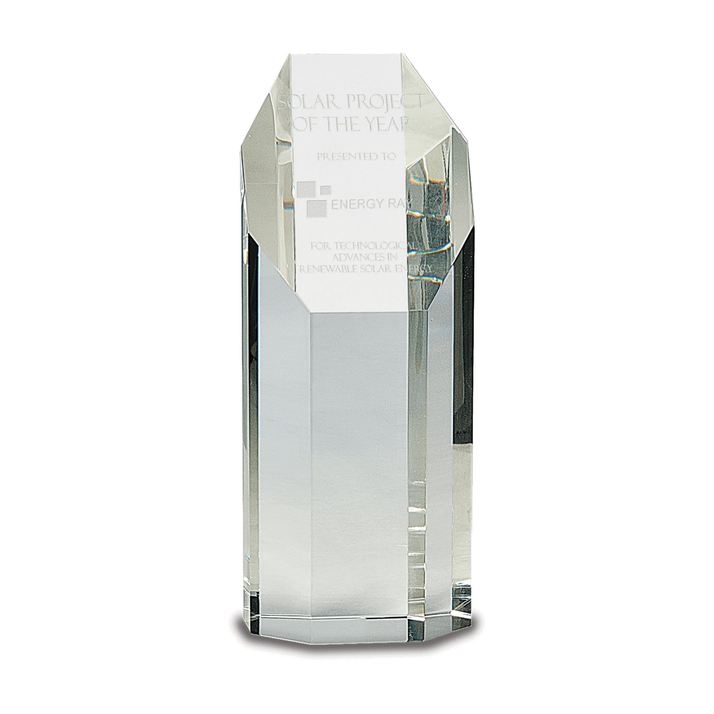 Clear Crystal Octagon Tower