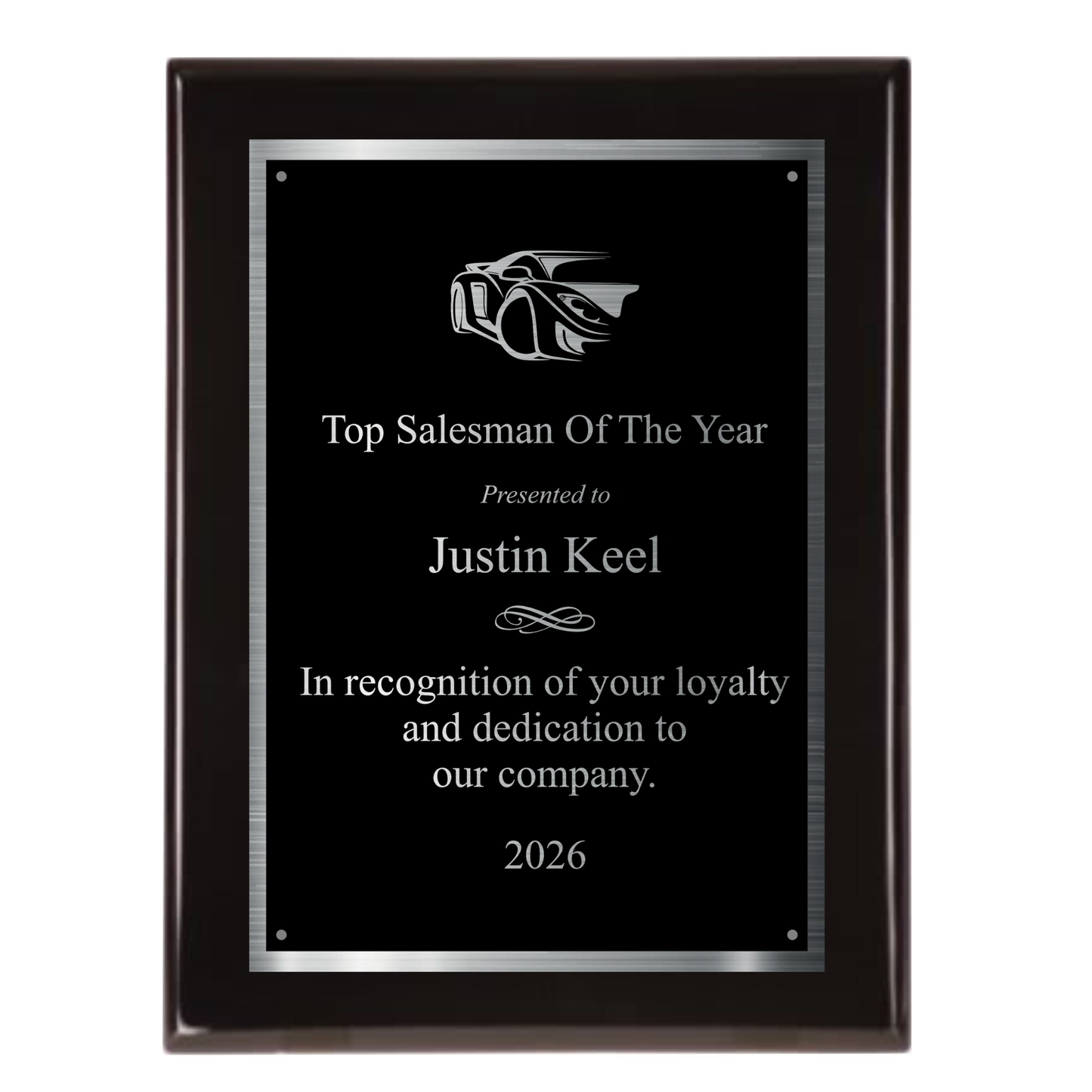 Piano Ebony or Rosewood Finish Plaques