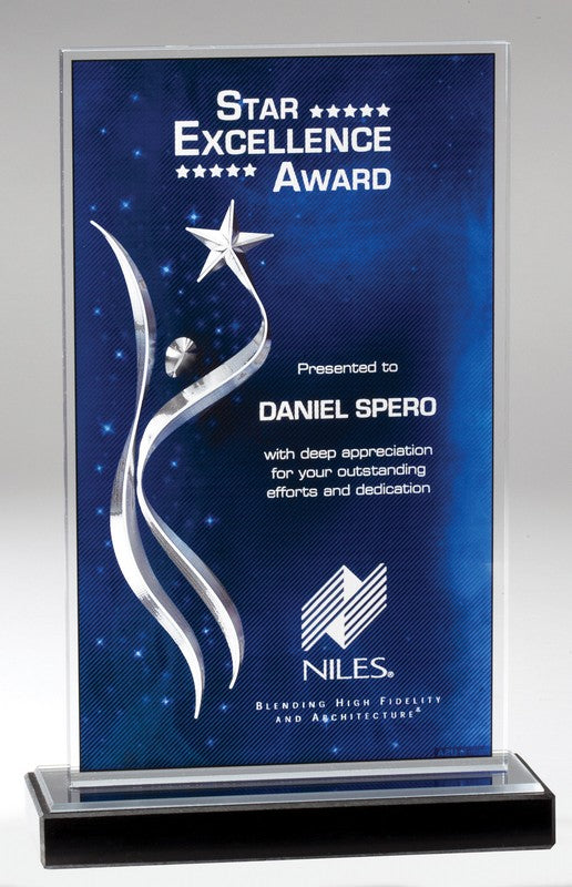 Orion Series Stand Up Star Acrylic Award