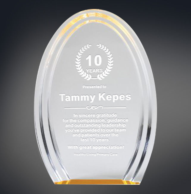 Double Halo Series Stand Up Acrylic Award