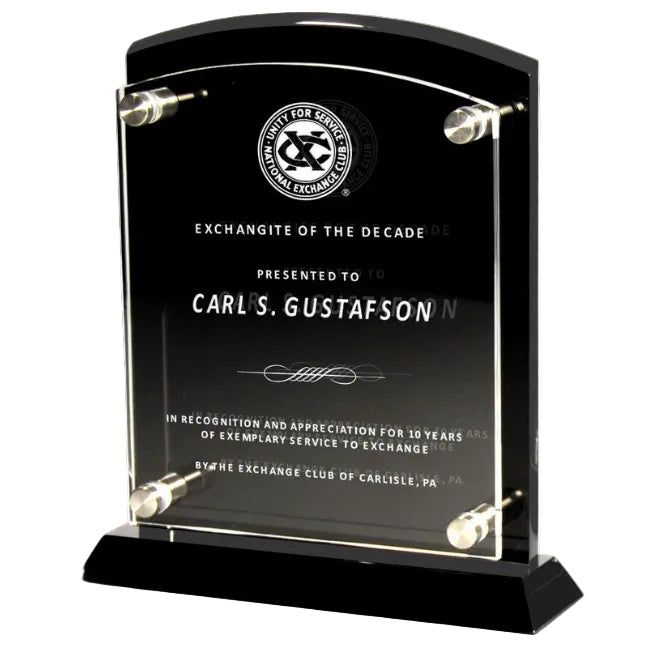Angle Cut Black Stand Up Acrylic Award