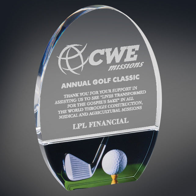 Legend Golf Stand Up Acrylic Award
