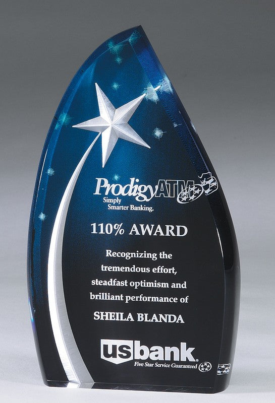 Shooting Star Stand Up Acrylic Award