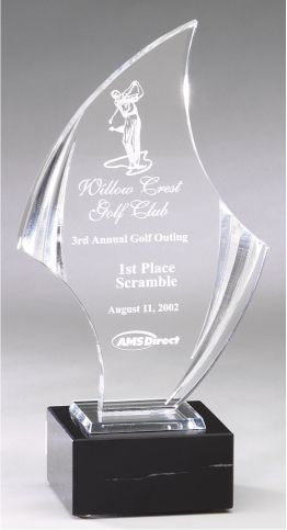 Nouveau Series Curved Stand Up Acrylic Award