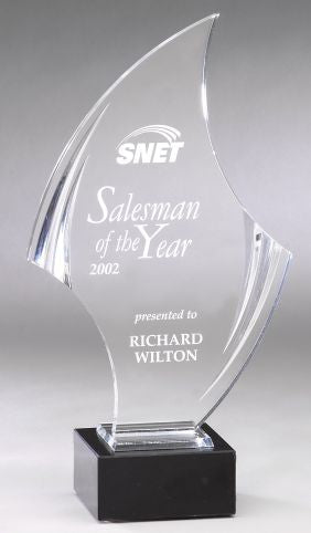 Nouveau Series Curved Stand Up Acrylic Award