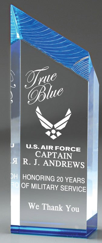 Glacier Tower Series Stand Up Acrylic Award