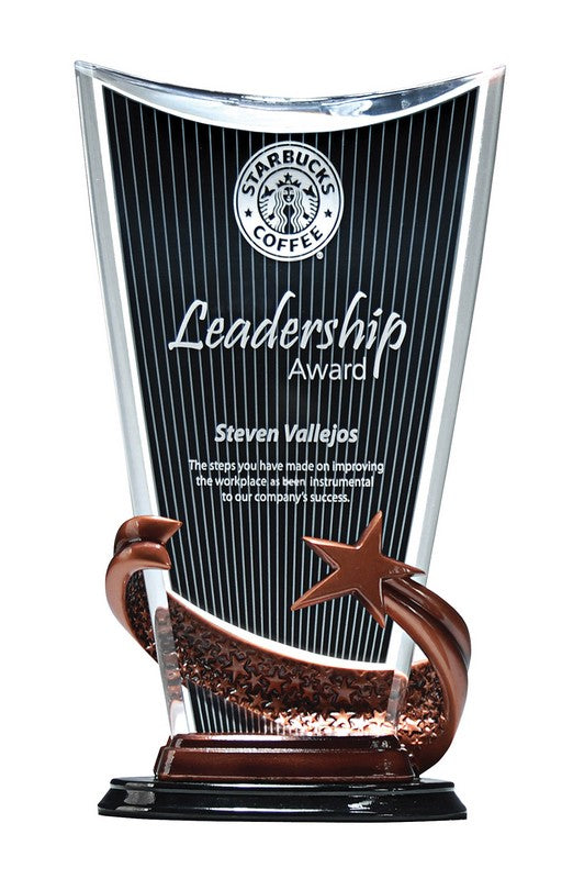 Bronze Brilliance Stand Up Acrylic Star Award