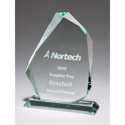 Iceberg Series Thick Jade Glass Award