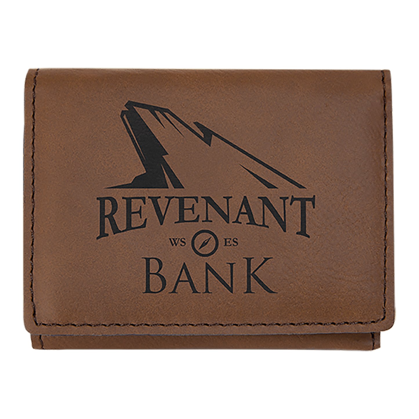 Dark Brown Vegan Leather Trifold Wallet