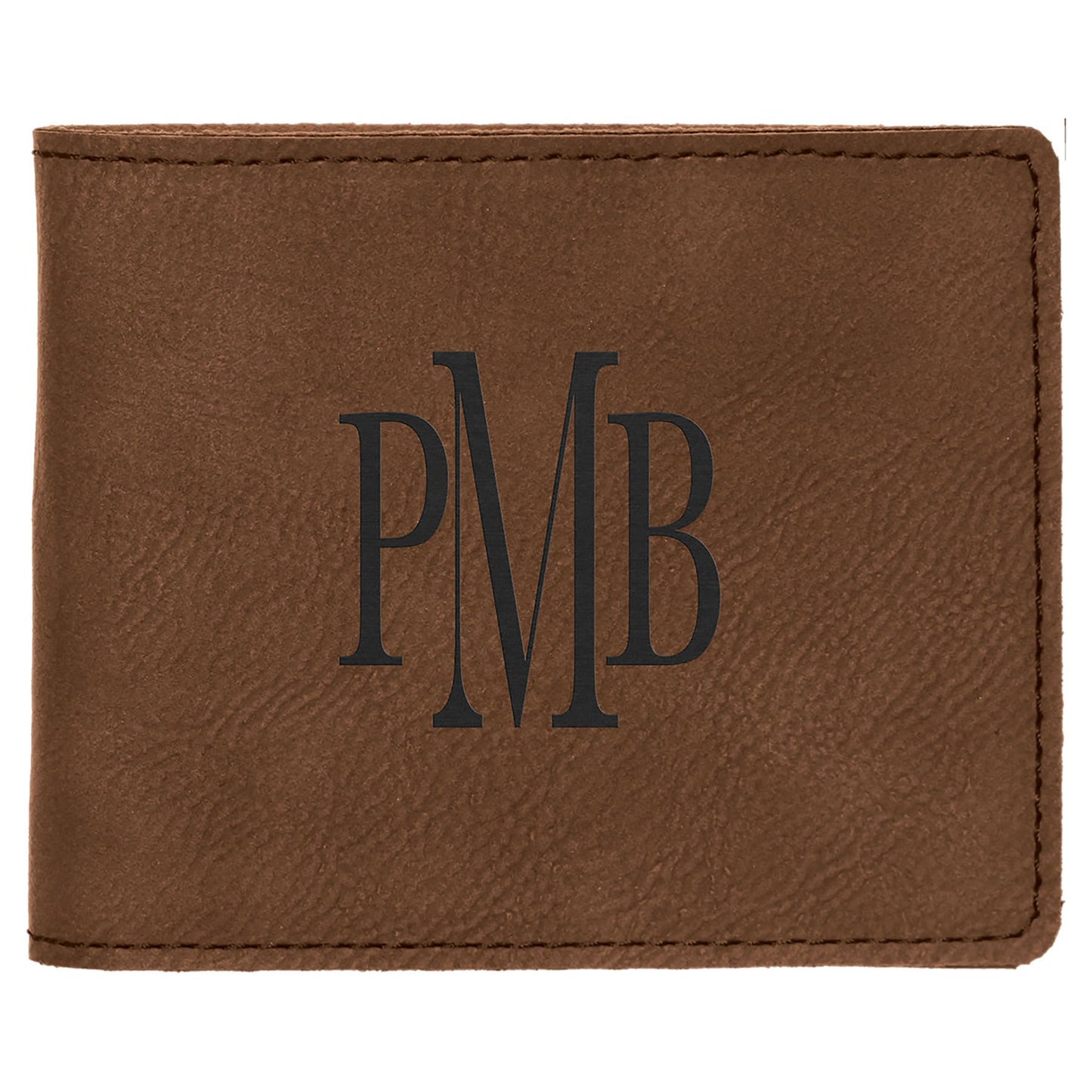 Dark Brown Vegan Leather Bifold Wallet
