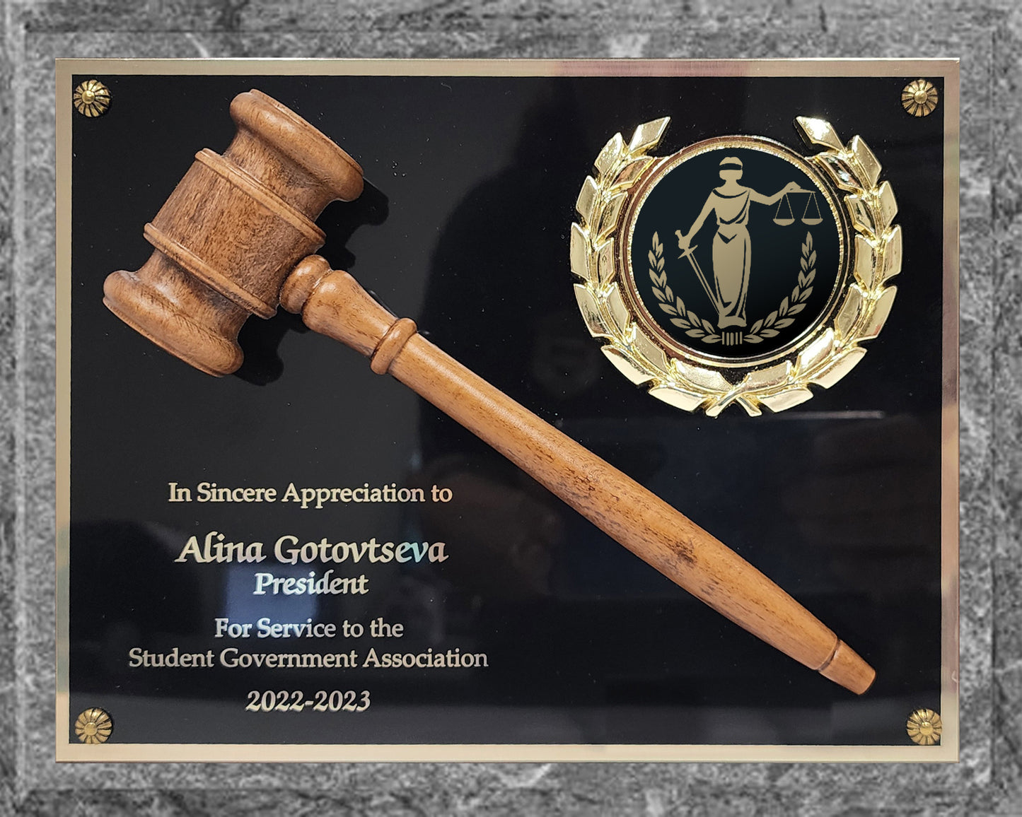Classic Gavel Award Plaque