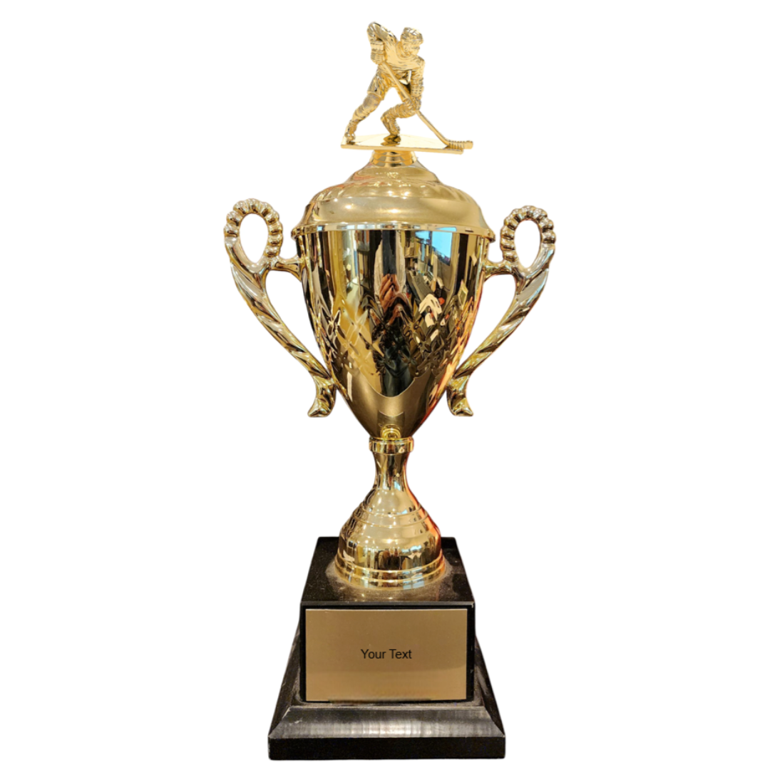 Hockey Cup Trophy with Lid and Figure