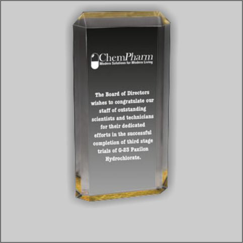 Lexus Prestige Series Stand Up Acrylic Award