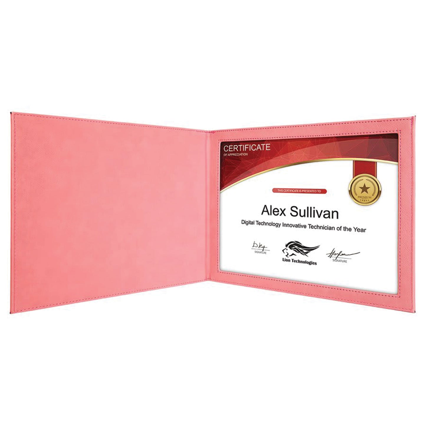 9" x 12" Laserable Leatherette Certificate Holder for 8 1/2" x 11"