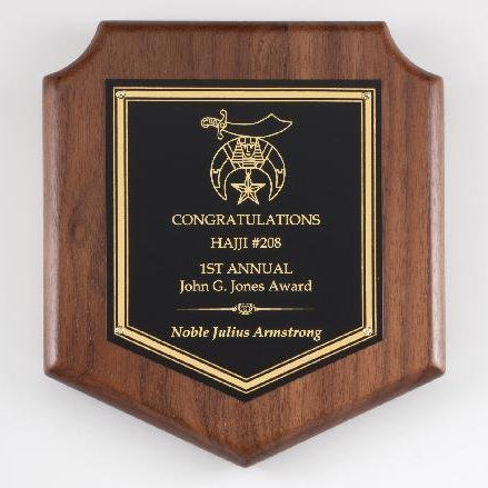 American Genuine Walnut Plaque with Satin Finish