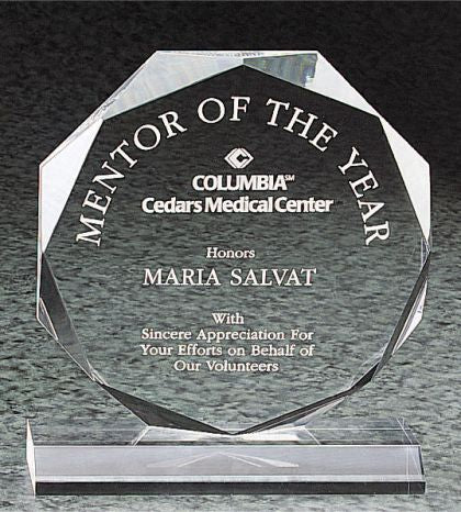 Octagon Series Acrylic Stand Up Award