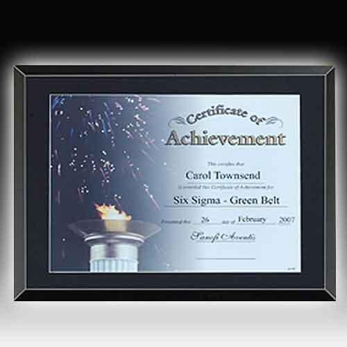 Glass Certificate Plaque