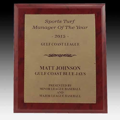 Plaque with Leatherette Faceplate