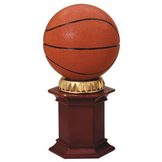 Basketball On Base Resin Sculpture