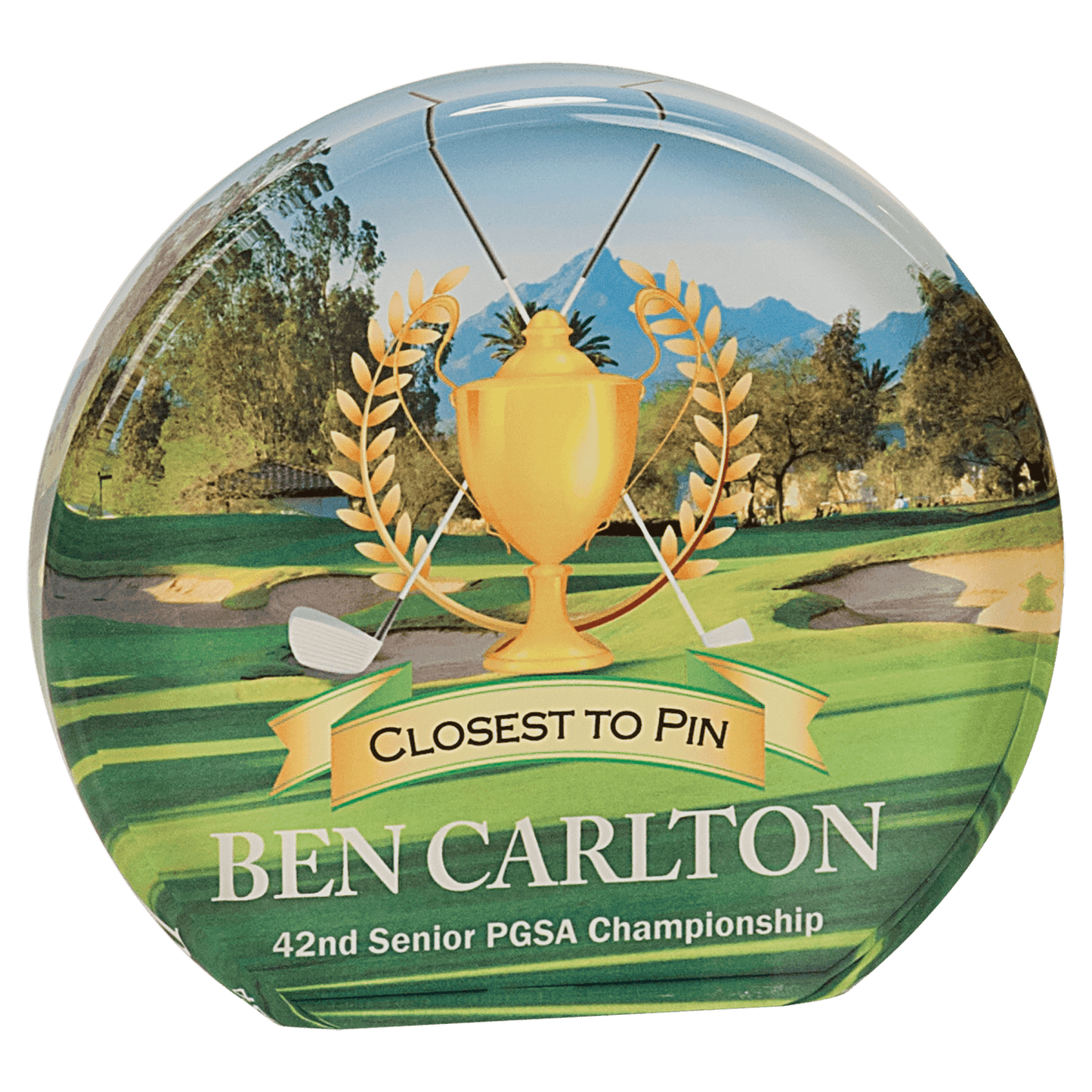 Rounded Full Color Sublimated Acrylic Stand Up Award