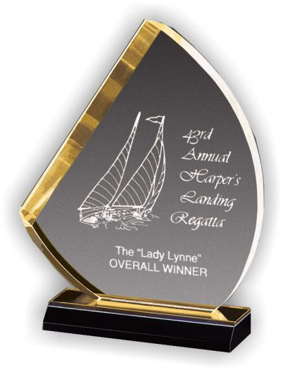 Reflections Series Sail Stand Up Acrylic Award