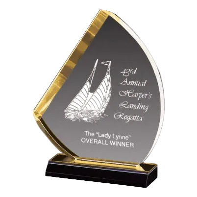 Reflections Series Sail Stand Up Acrylic Award