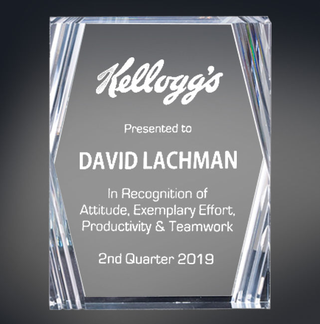 Channeled Acrylic Stand Up Award