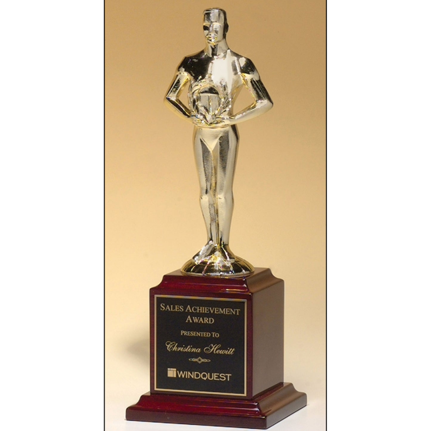 Classic Achiever Figure on Rosewood Piano Finish Base