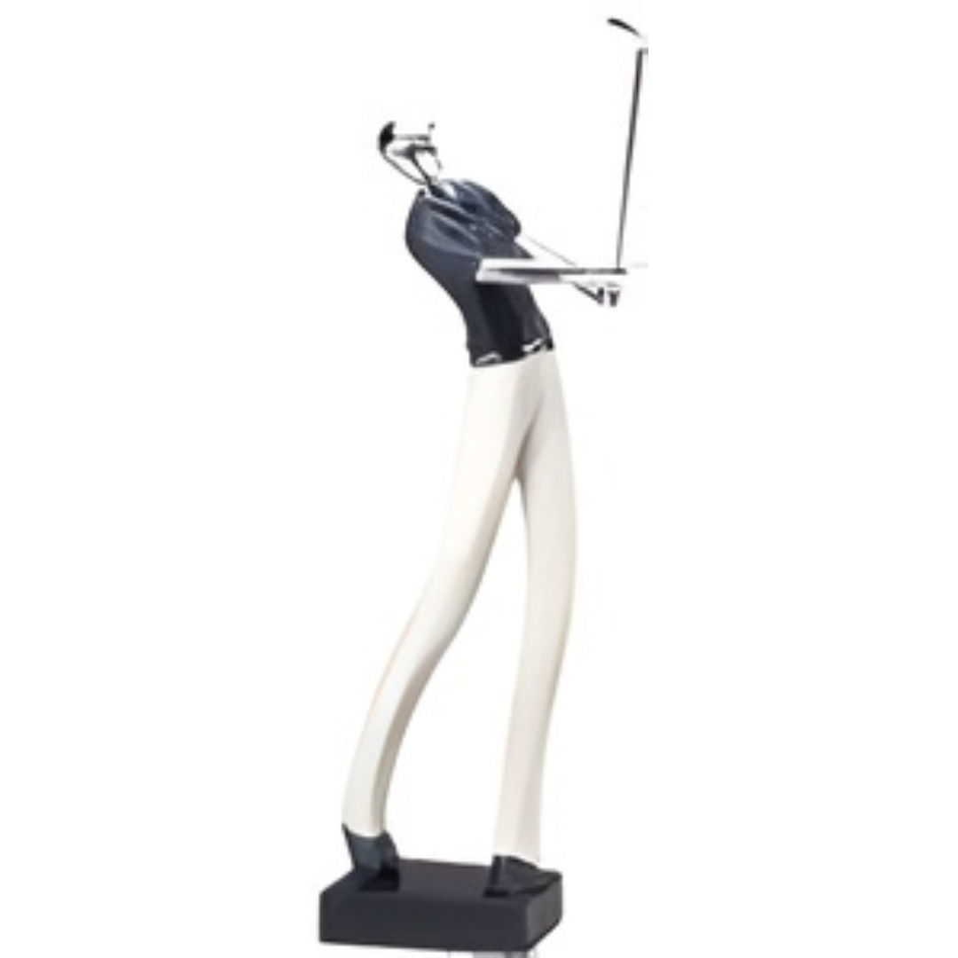 Golfer, Male Silver Metallic Award Large Figure Trophies - 18 1/2" Tall